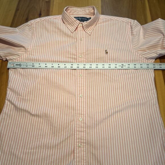 Ralph Lauren Custom Fit Button Down Shirt. Large. Long Sleeve. Stripes. Logo - Picture 6 of 11